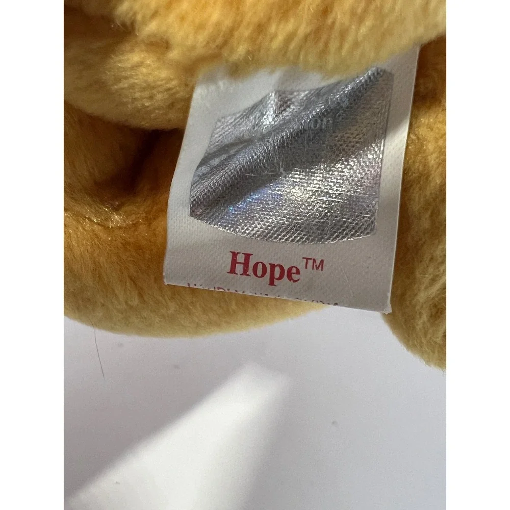 Ty Beanie Baby Hope the Praying Bear 1998 Retired Tan Plush‎ with Tags